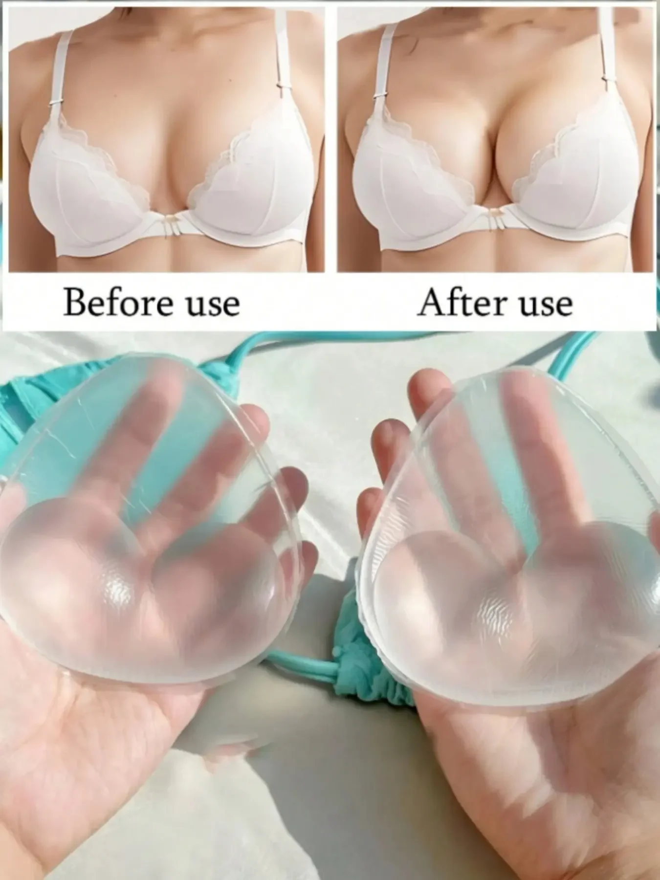 Push Up Bra Silicone - 1 paar siliconen bh-inzetstukken voor dames,