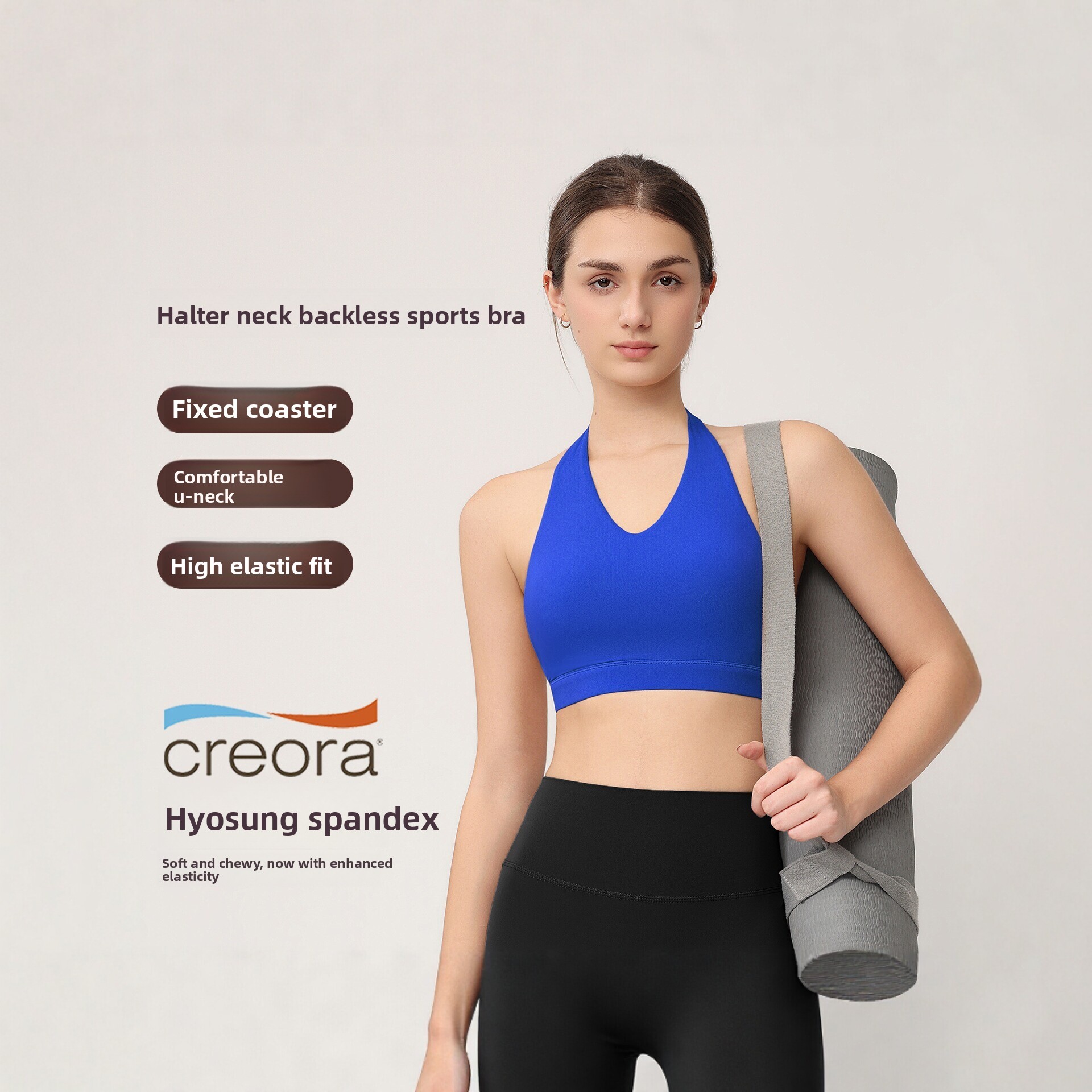 Sports Bra Racerback - Dames halter sportbeha met vaste pads,