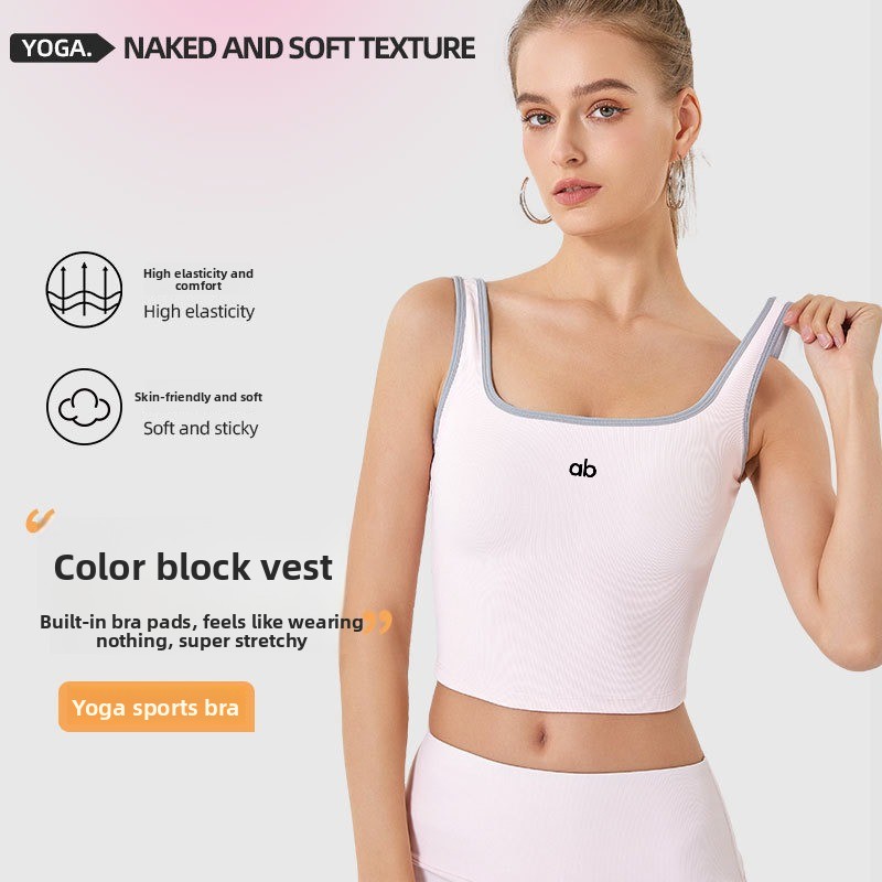 Underwire Bra Padded - Dames Zomer Geribbelde Yoga Tanktop Met