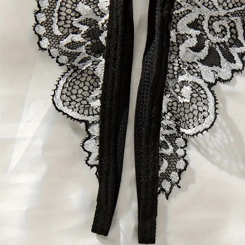 Zwart Hot Crotchless Sexy Vrou - Lace Bralette Set recensie en prijs